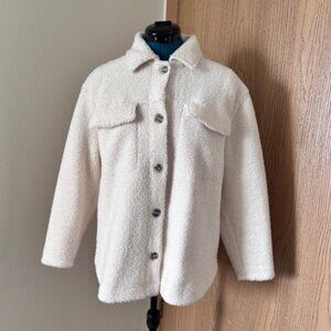 Banana Republic Woman's Sherpa Jacket Small White